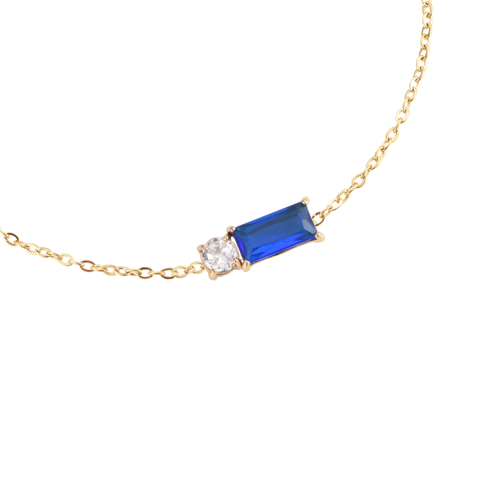Blue Iris Diamond Edelstahl Armband