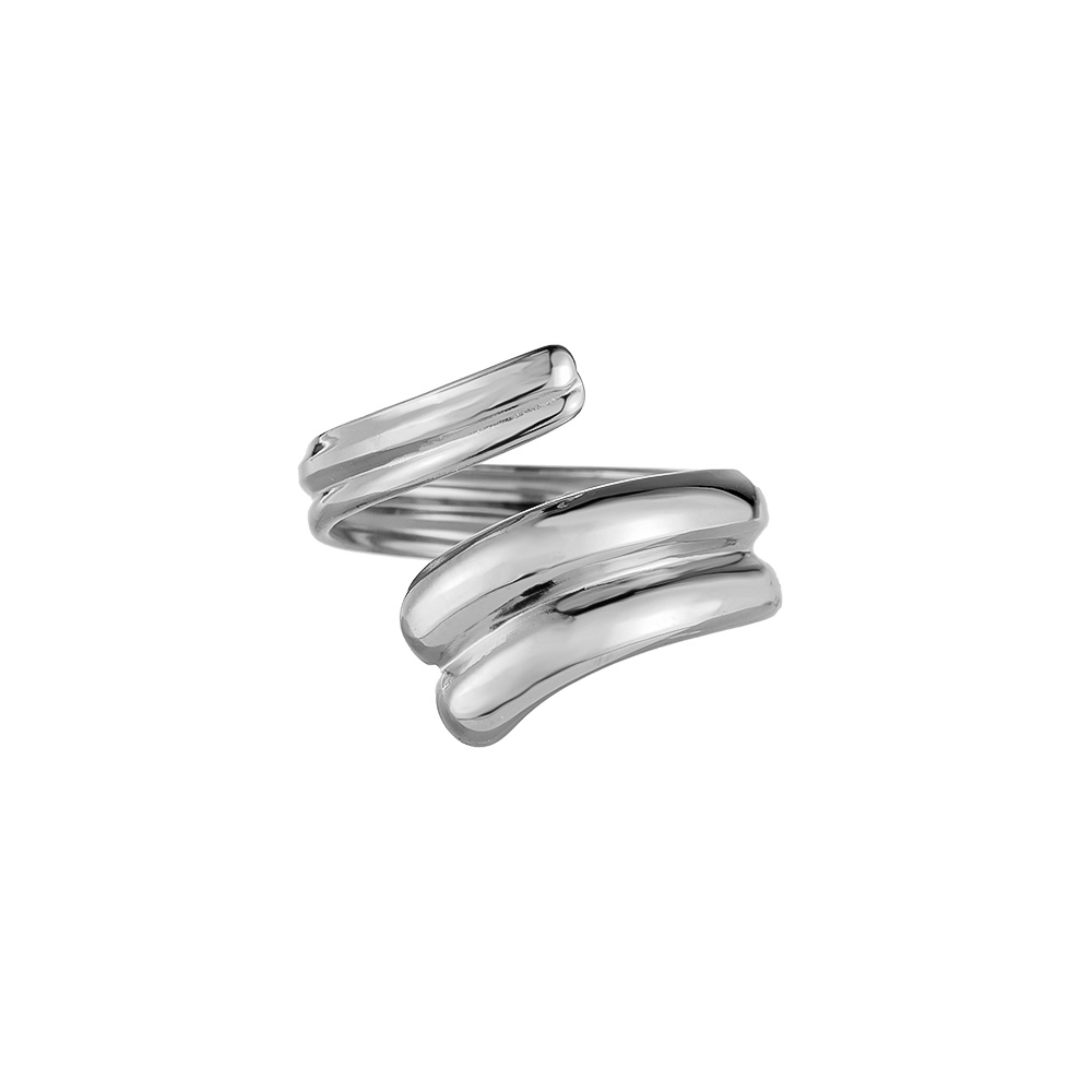 Double Twist Spiral Stainless Steel Rings