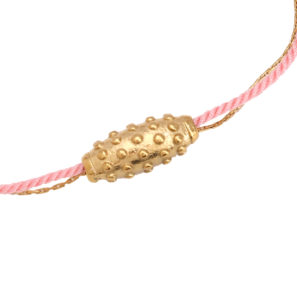 17cm Golden Decoration With Simple Chain And Color Rope Edelstahl Armkette     