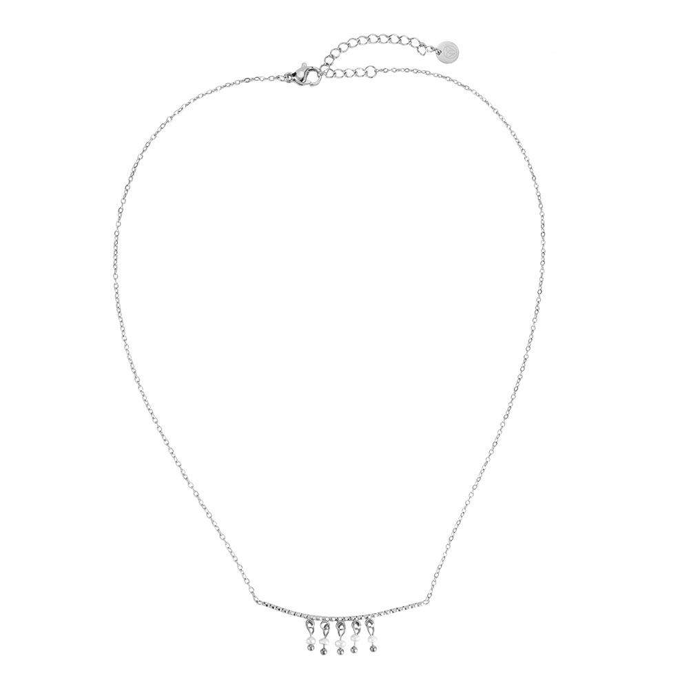 Fünf Perlen Stainless Steel Necklace