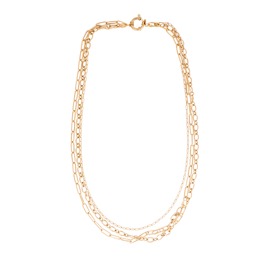 Tripple Chain Stainless Steel Necklace