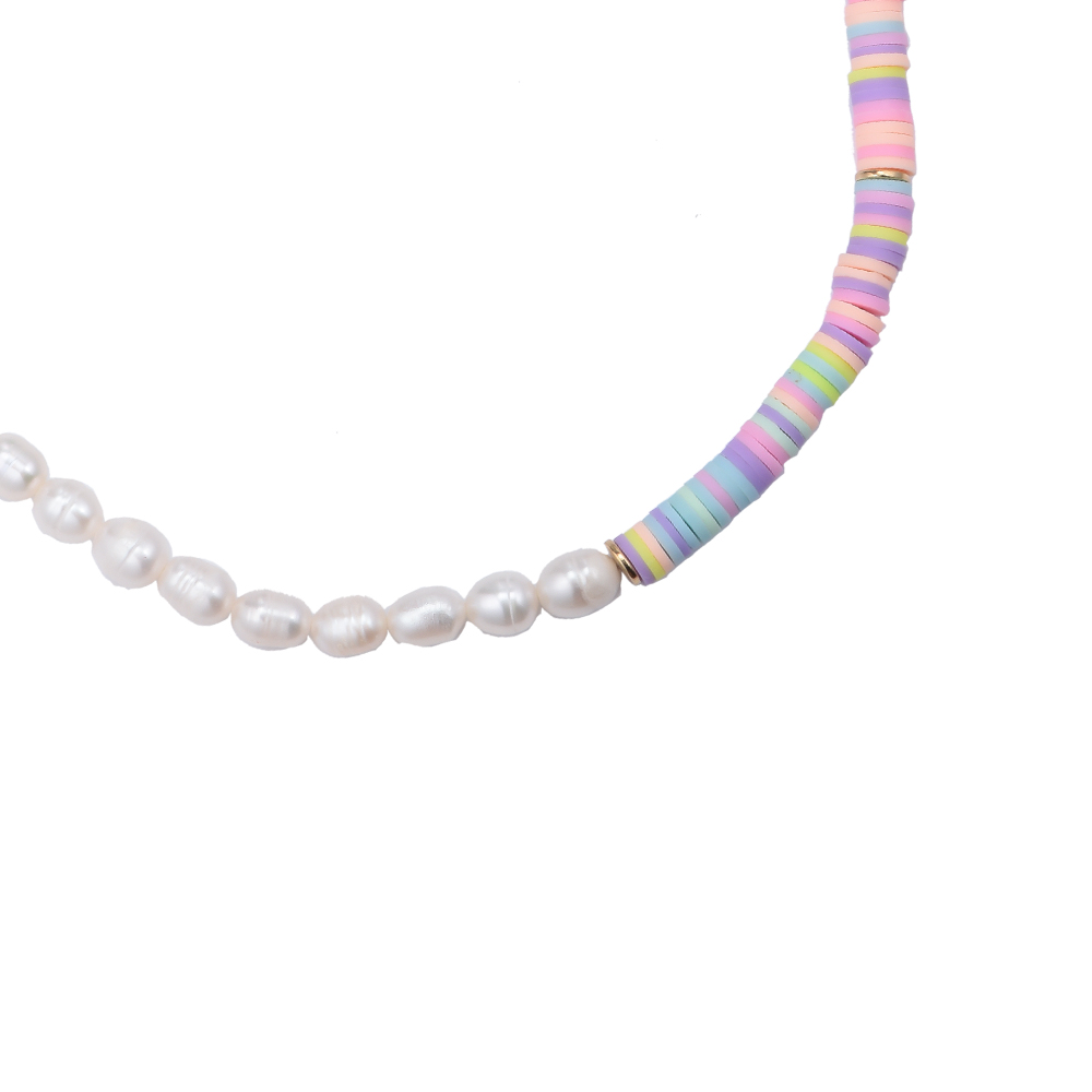 Half Bead Pearl Necklace