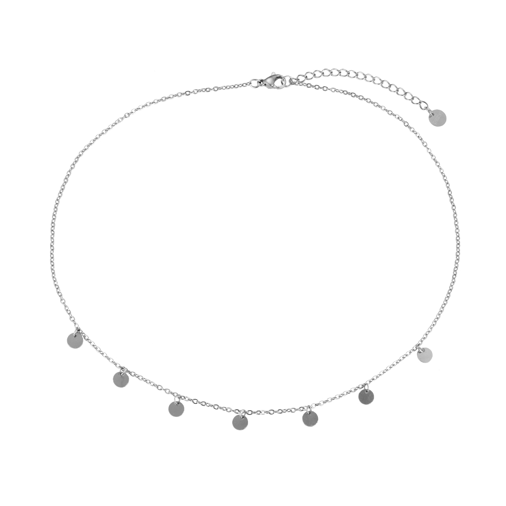 Small Multiple Plated Charm Stainless Steel Necklace