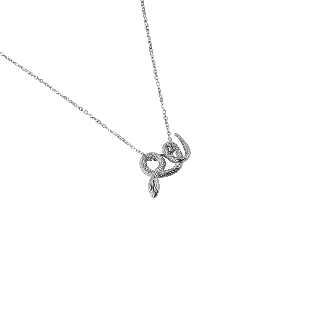 Twisting Snake Stainless Steel Necklace