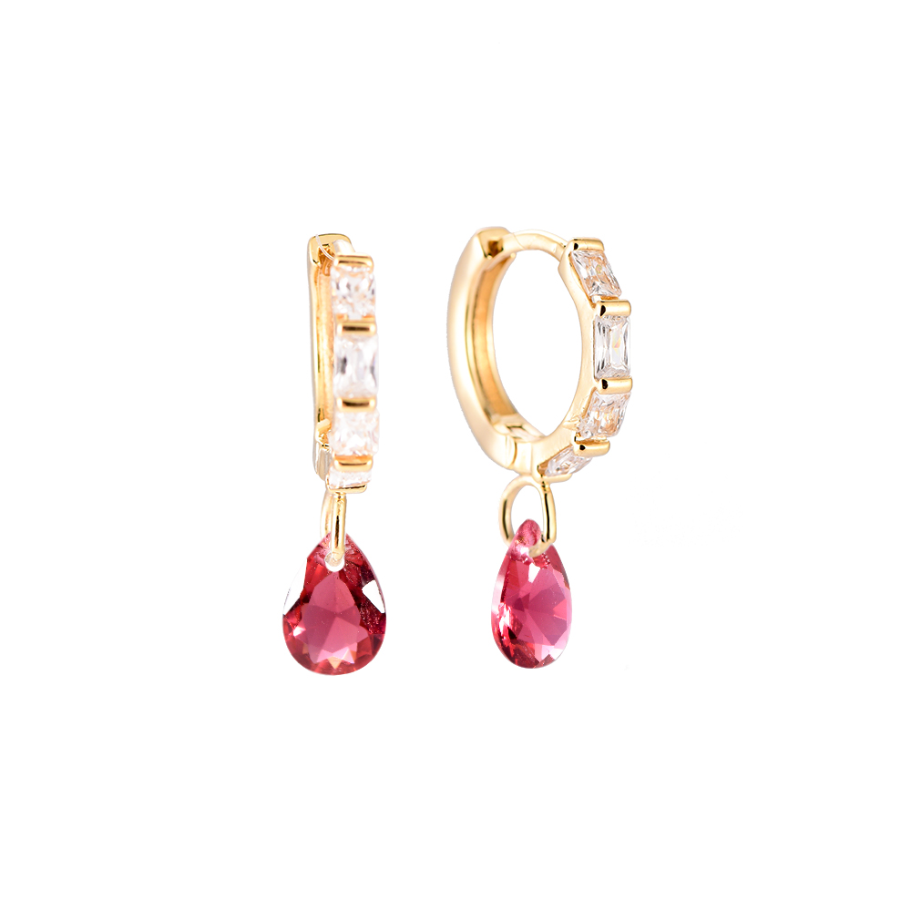 Sparkle Drop Gold Plated Earrings
