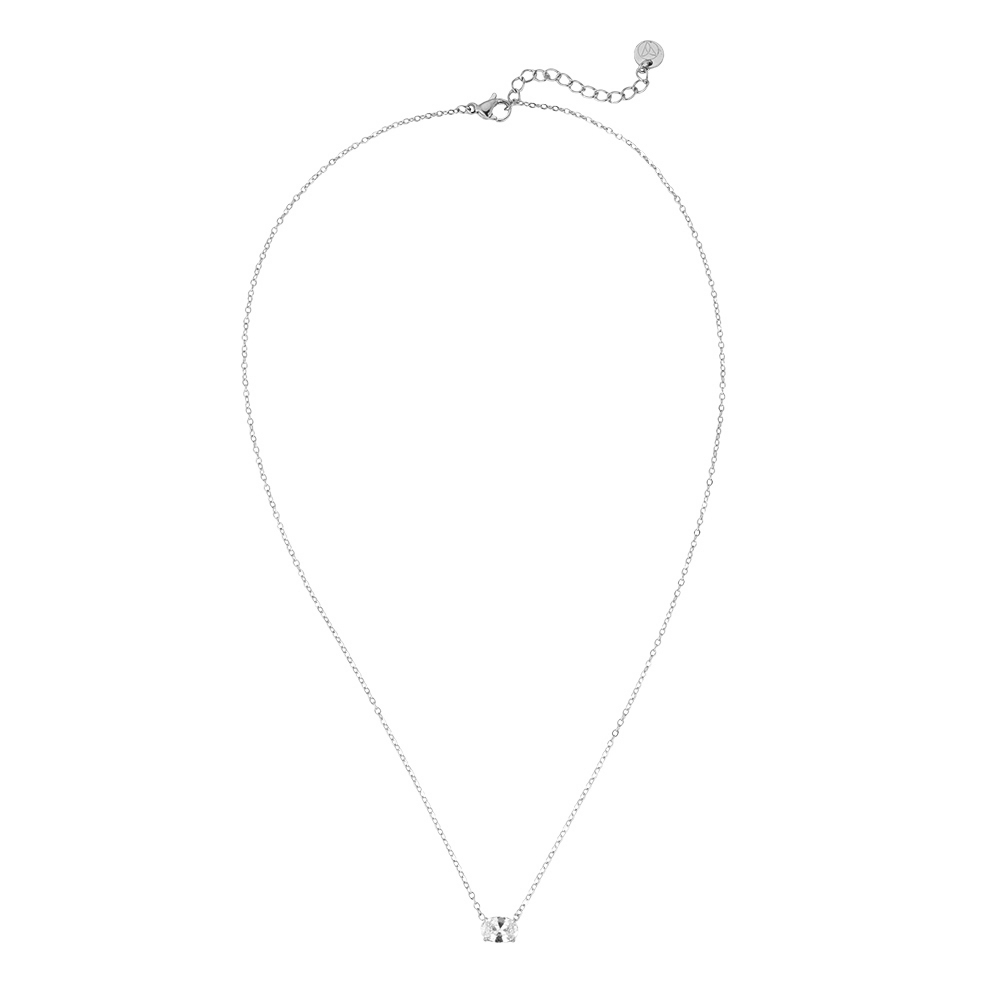 Diamond Heart Mini Edelstahl Halskette