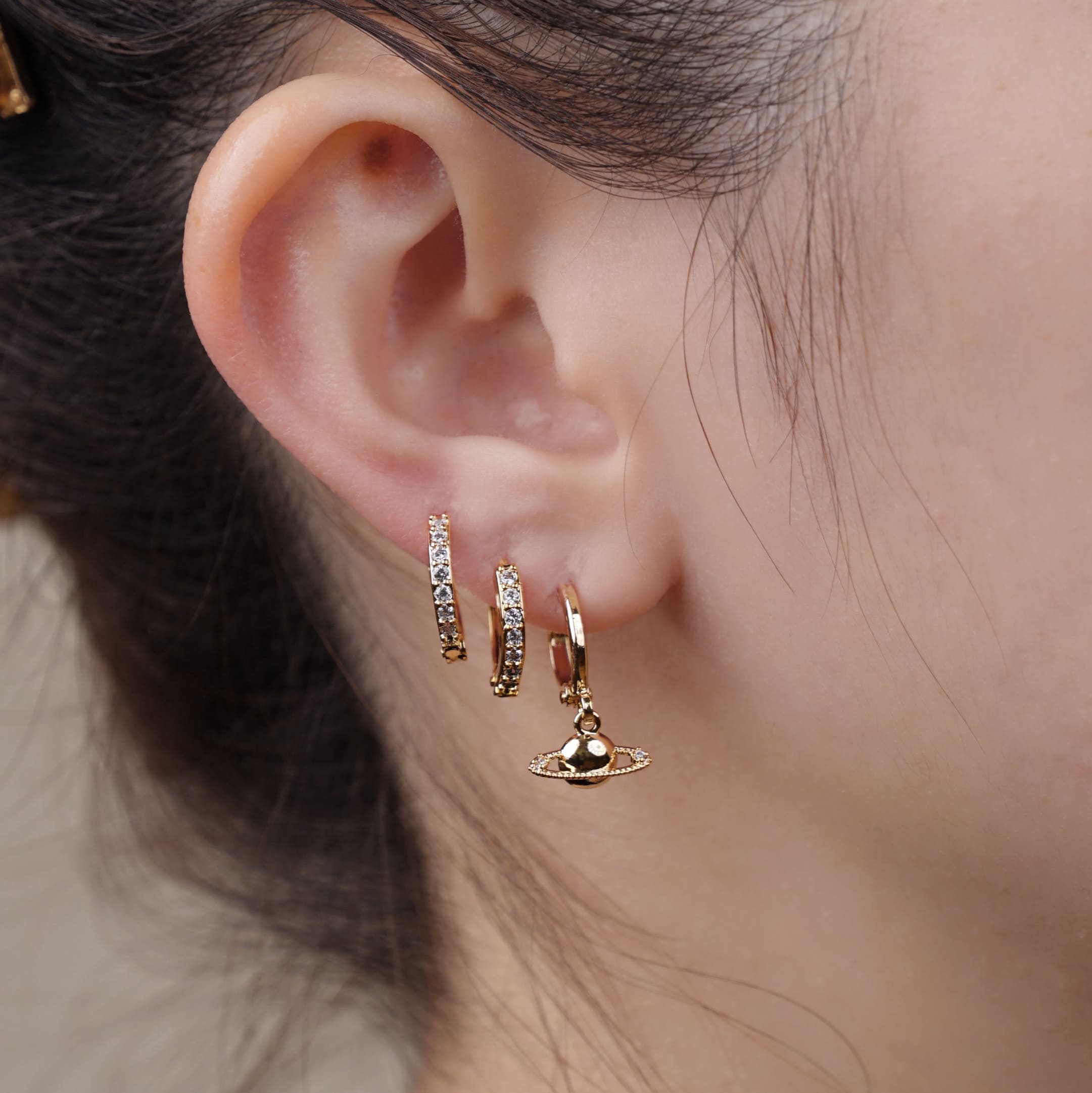Gold Plated Earring Set No.22