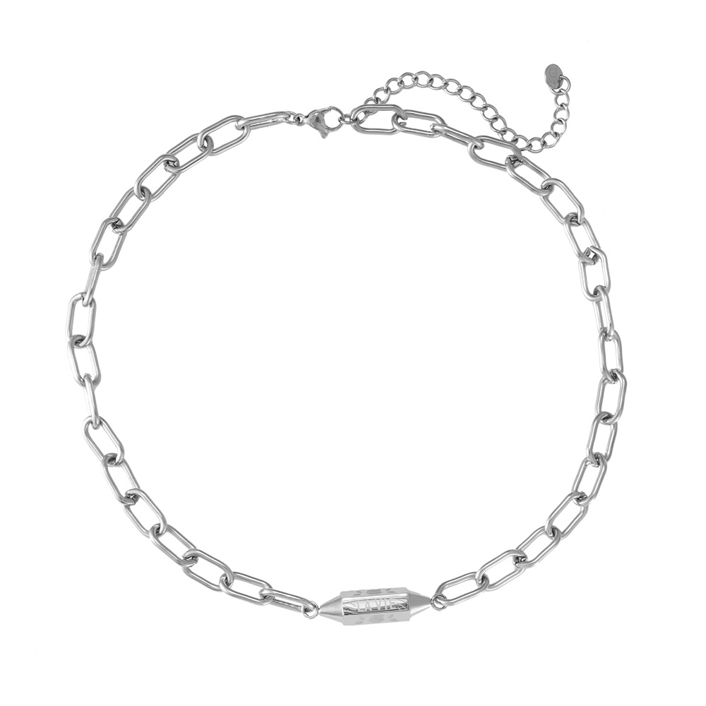 La Vie En Rose Hexagon Chain Stainless Steel Necklace