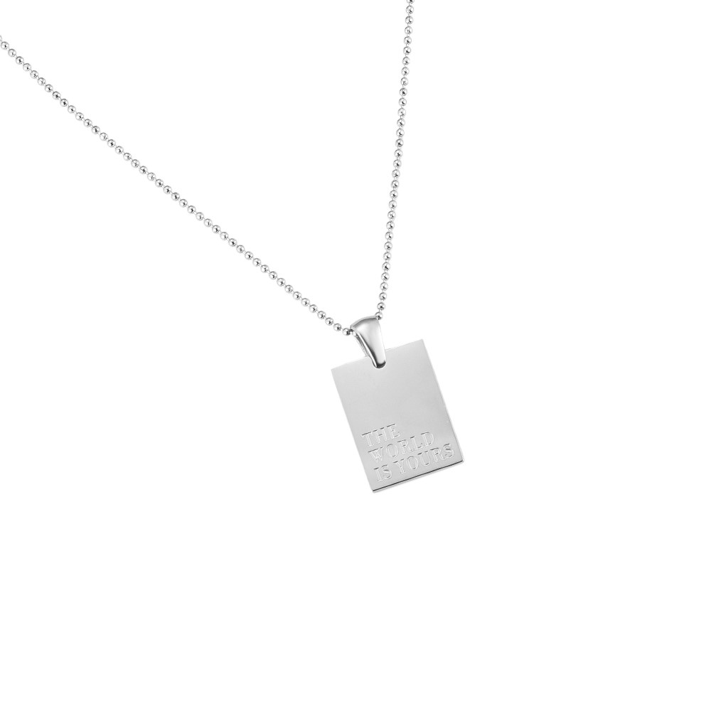 Inspirational Words Stainless Steel Necklace
