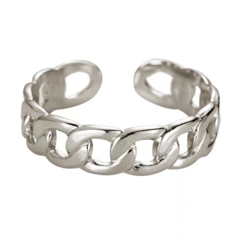 Lock Chain Stainless Steel Ring