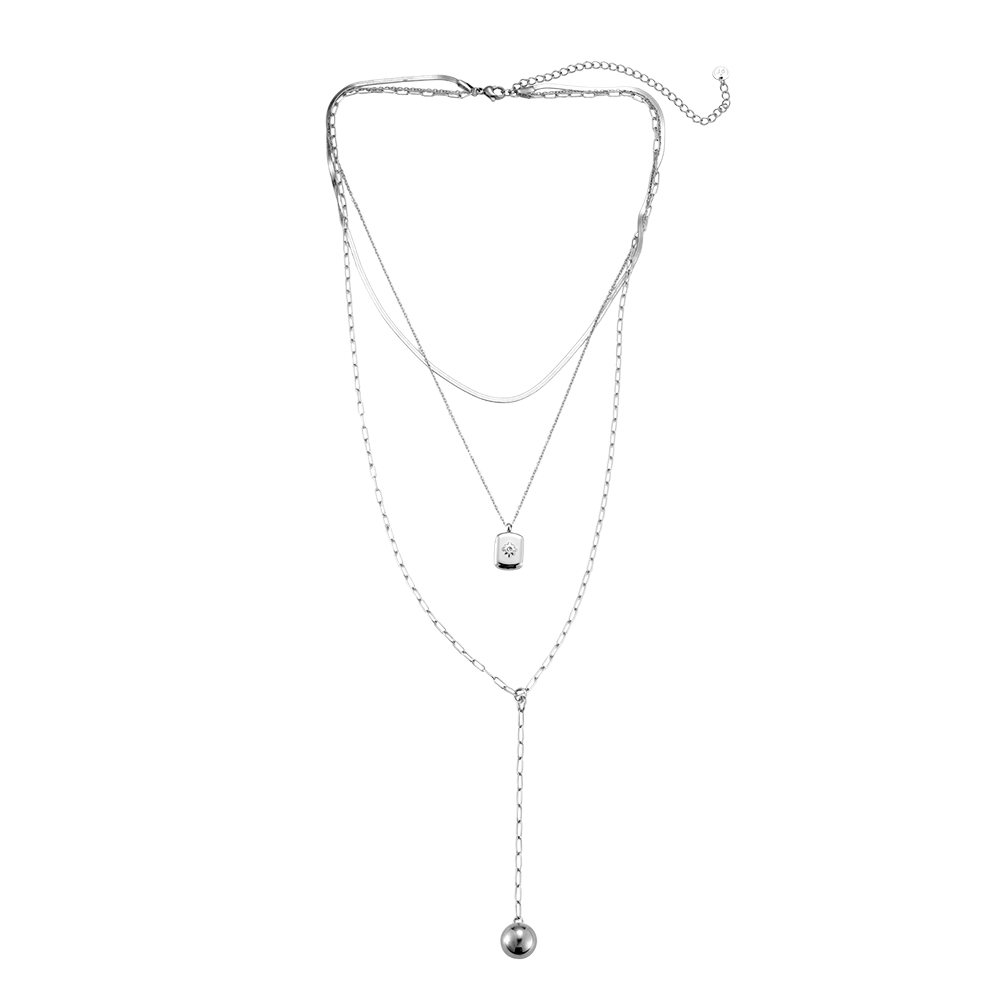 Sarai 3 Layers Stainless Steel Necklace