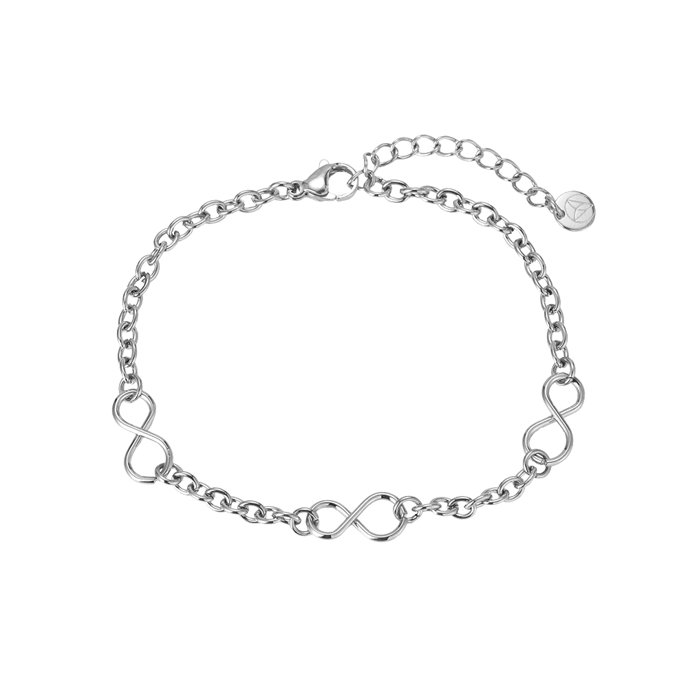 Chained Hearts Stainless Steel Bracelet