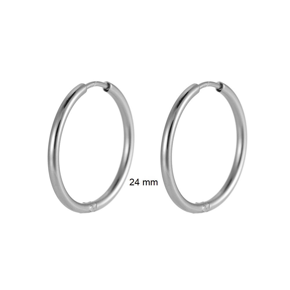 Fine Hoop Stainless Steel Earrings
