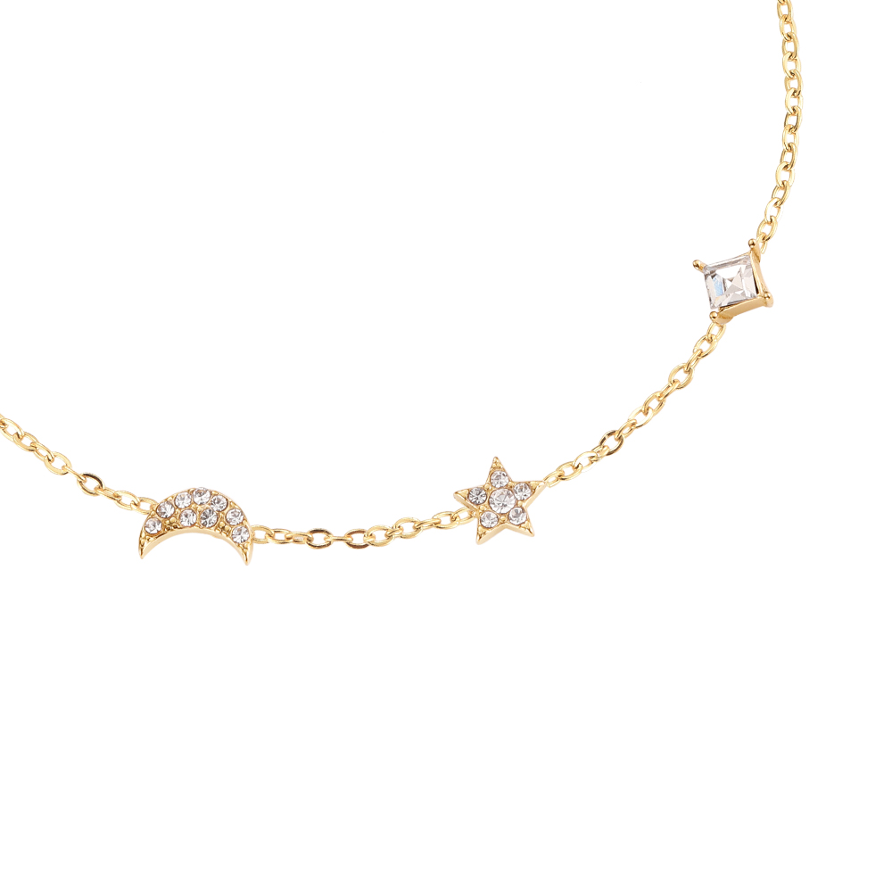 3 Nightsky Shapes Stainless Steel Anklet