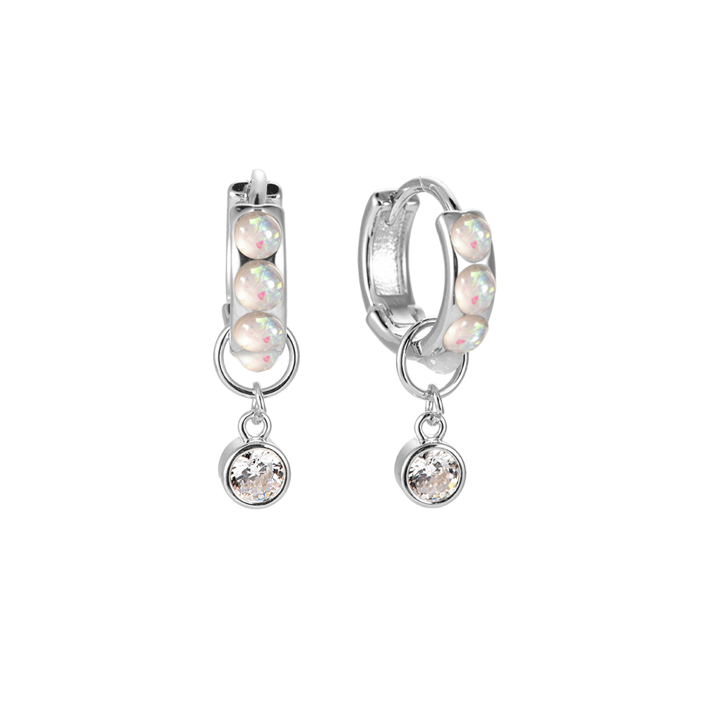Opal Gloria  Plated Earrings