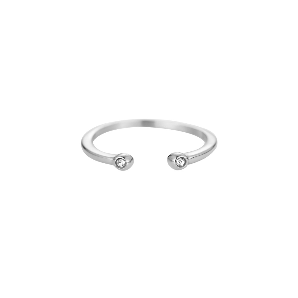 Hoof 2 Diamond Stainless Steel Ring