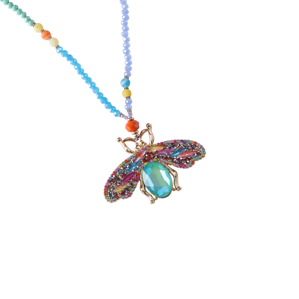 88cm Beads Butterfly Necklace