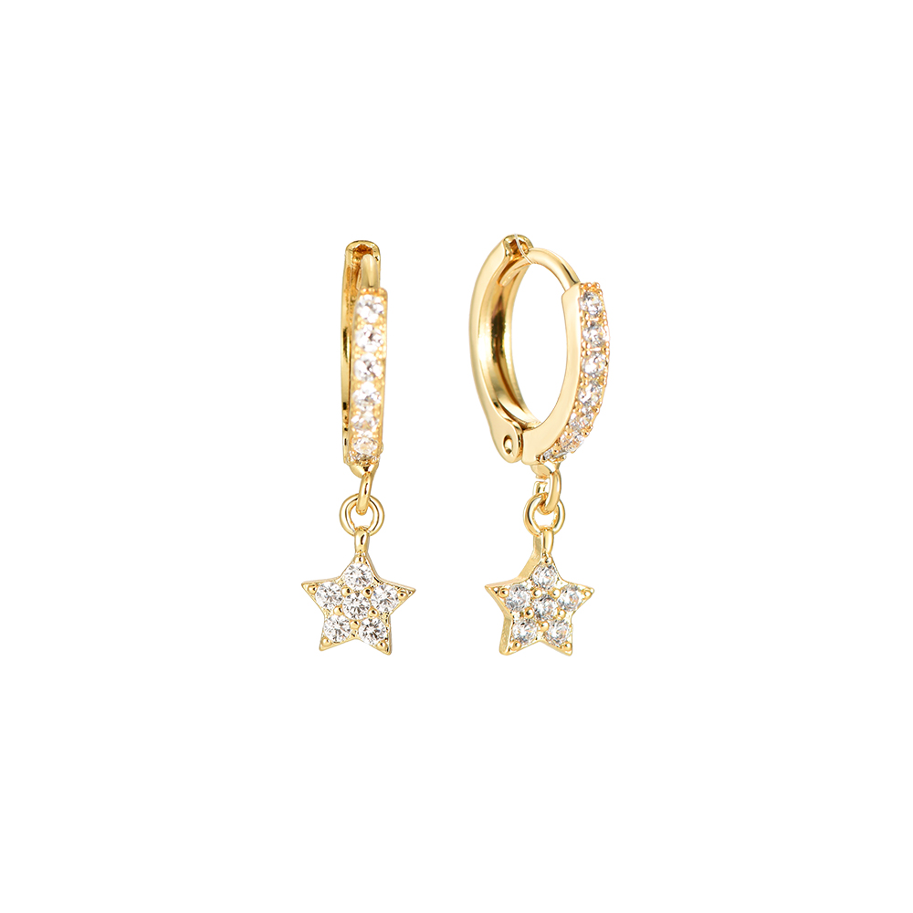 Supernova Sprinkle Diamonds Gold-plated Earrings