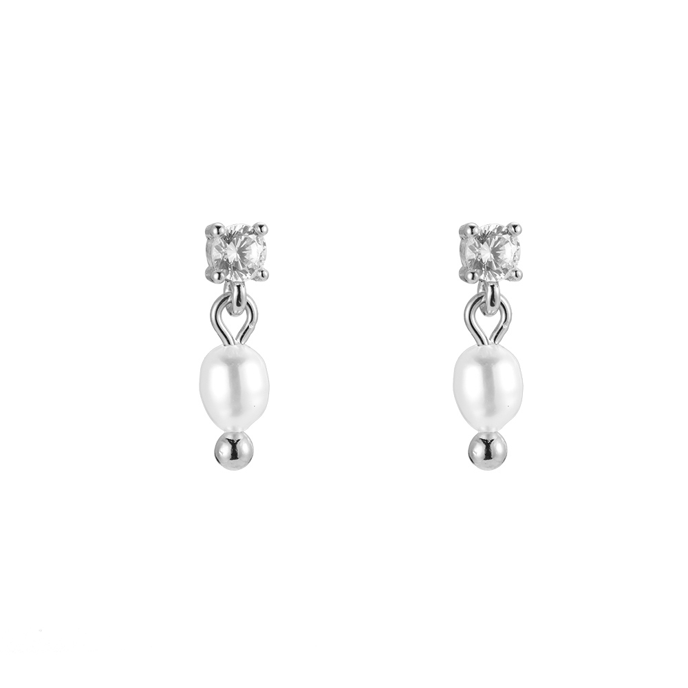 Lici Pearl & Diamond Plated Earring