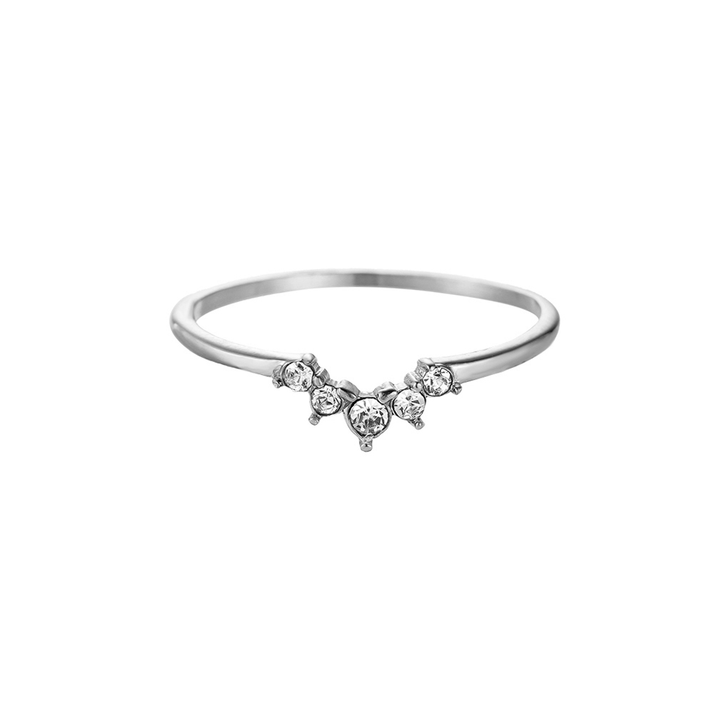 Spike Diamond Crown Edelstahl Ring