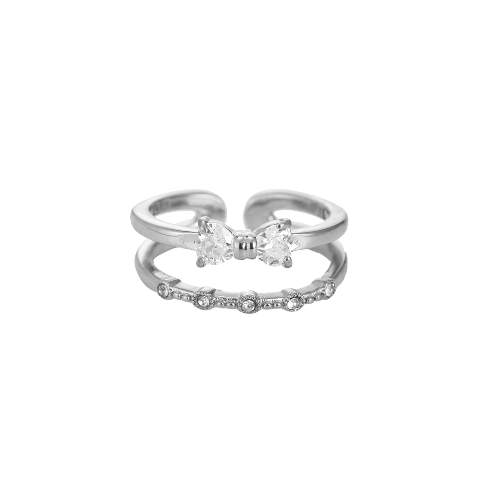 Schleife Diamond Edelstahl Ring