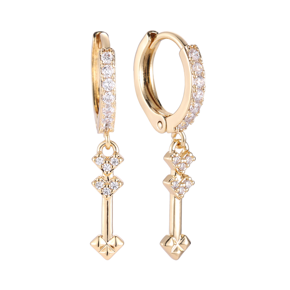 Diamonds On The Mark Gold-plated Earrings