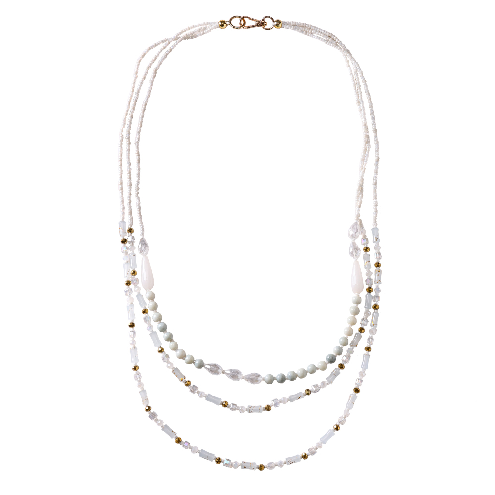2*51cm Beads Drops Necklace