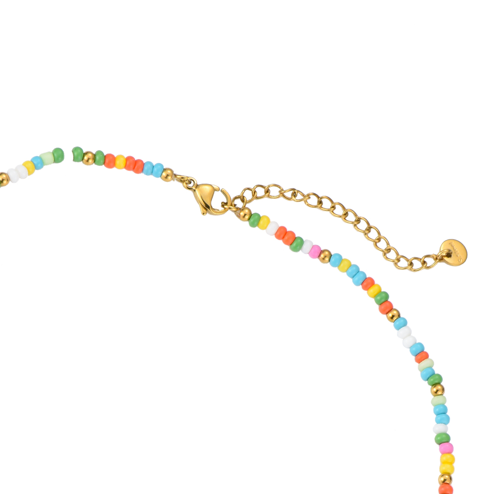 Bally Colorful Beads Edelstahl Kette