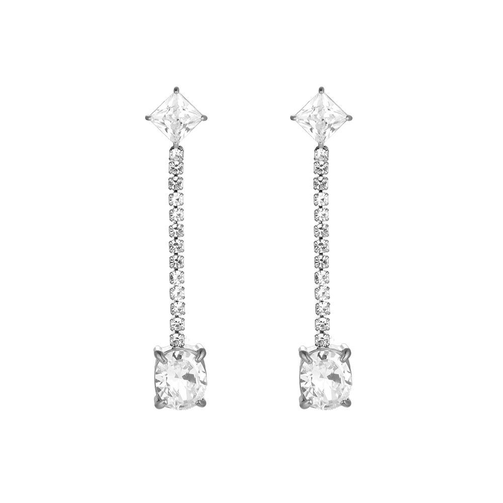 Ares Diamond Stainless Steel Earrings
