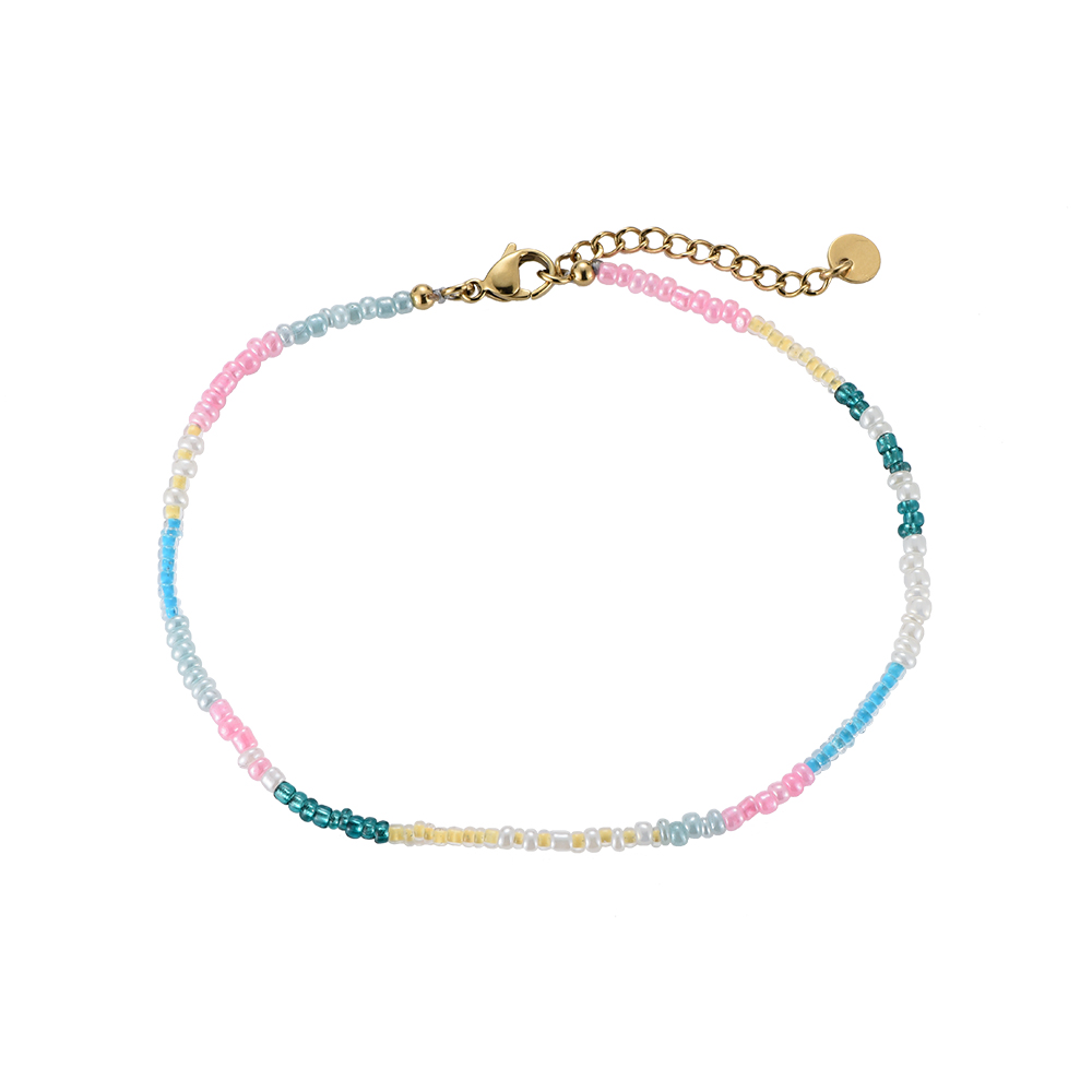 Fluorescent Colorful Beads Anklet