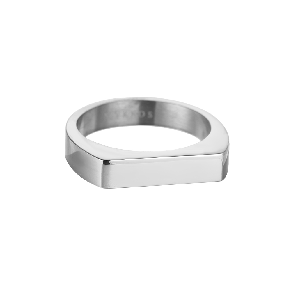 Simple Flat Top Stainless Steel Rings