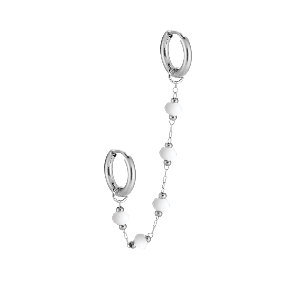 Beads Chain Stainless Steel Earrings