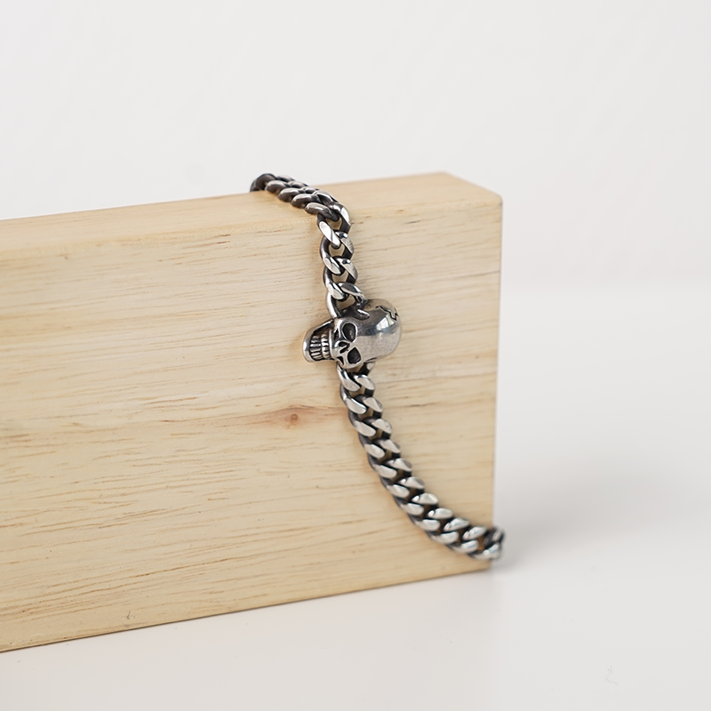 Skull Chains Stainless Steel Bracelet for Men