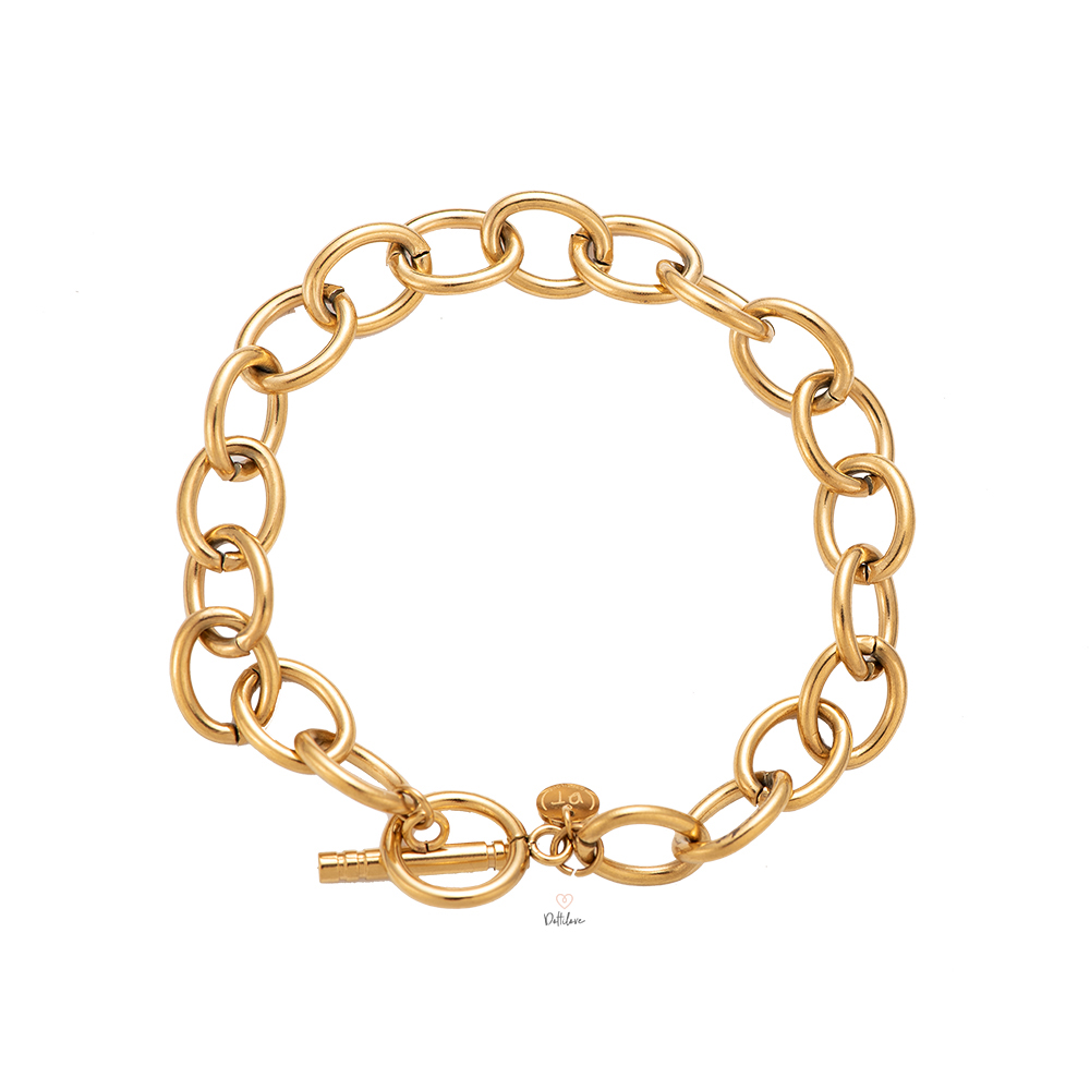 Simple Round Chain Edelstahl Armband