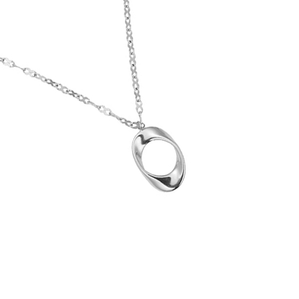 Looping Infinity Band Stainless Steel Necklace
