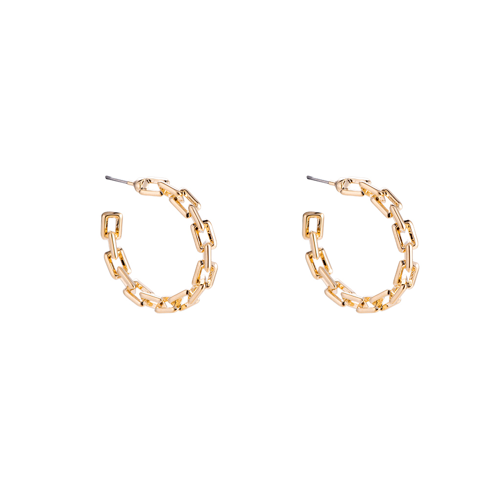 Arch Chain Hoop Plated Earring