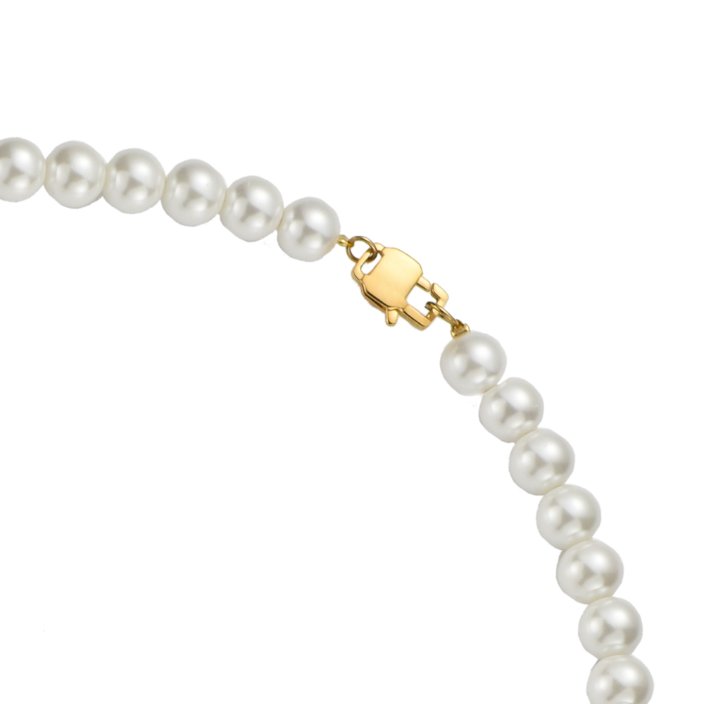 Just Big Pearls 52cm Edelstahl Halskette