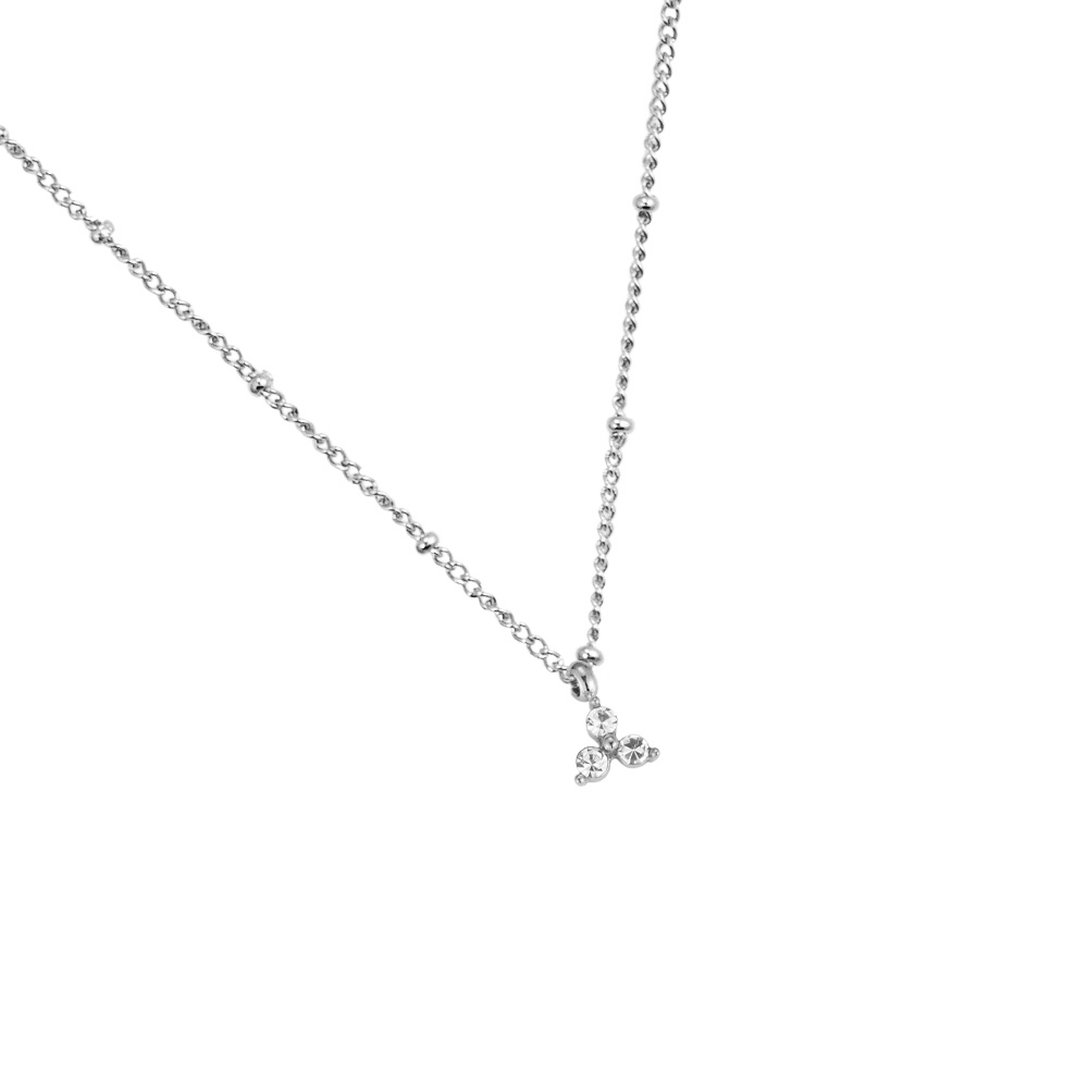 Trinity Diamonds Pulley Stainless Steel Necklace