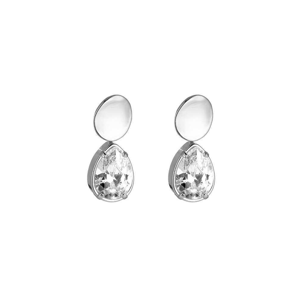 Alma Diamond Stainless Steel Gold Plated Earring
