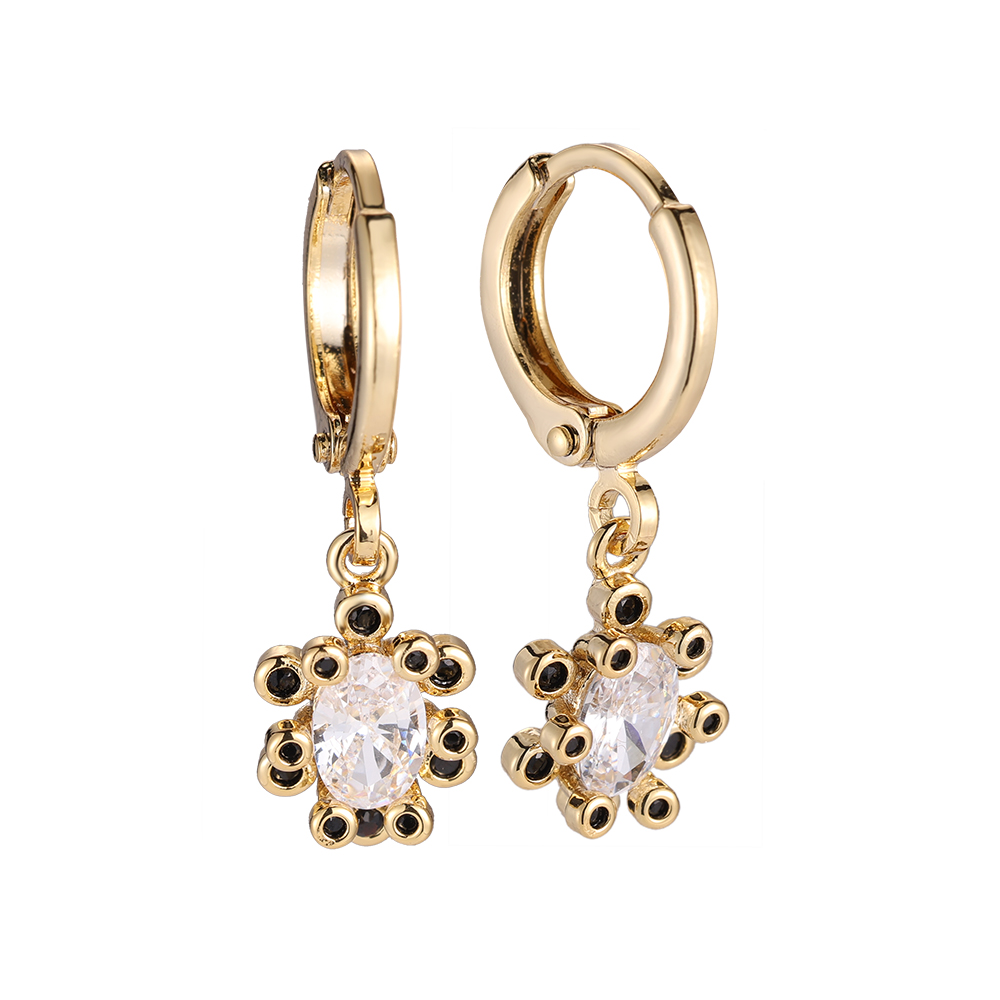 Void Egg Diamond Gold-plated Earrings