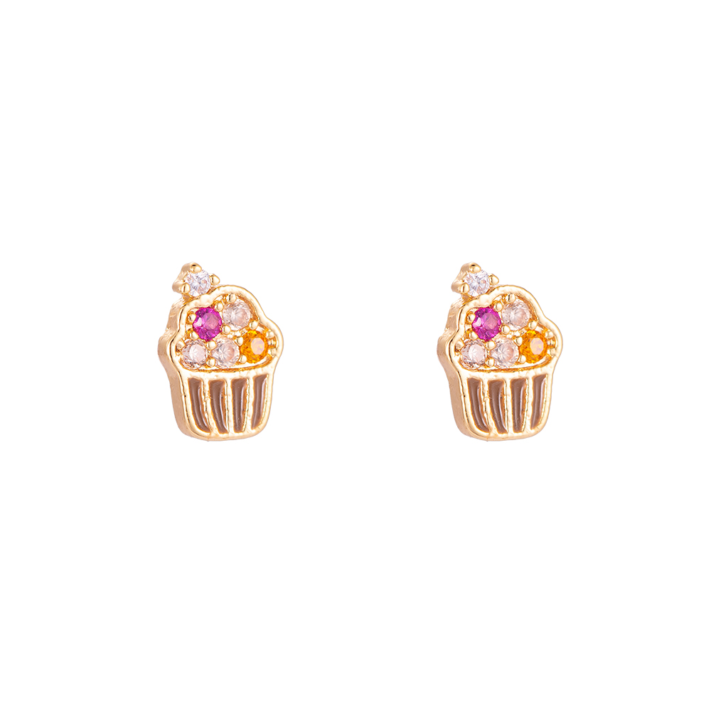 Cupcake Plated Earring