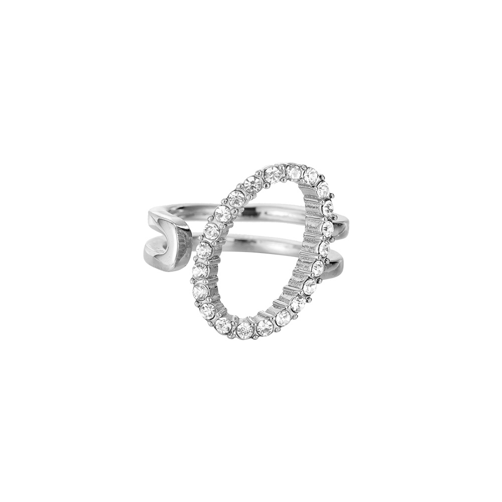 Lucky Diamond Cycle Edelstahl Ring
