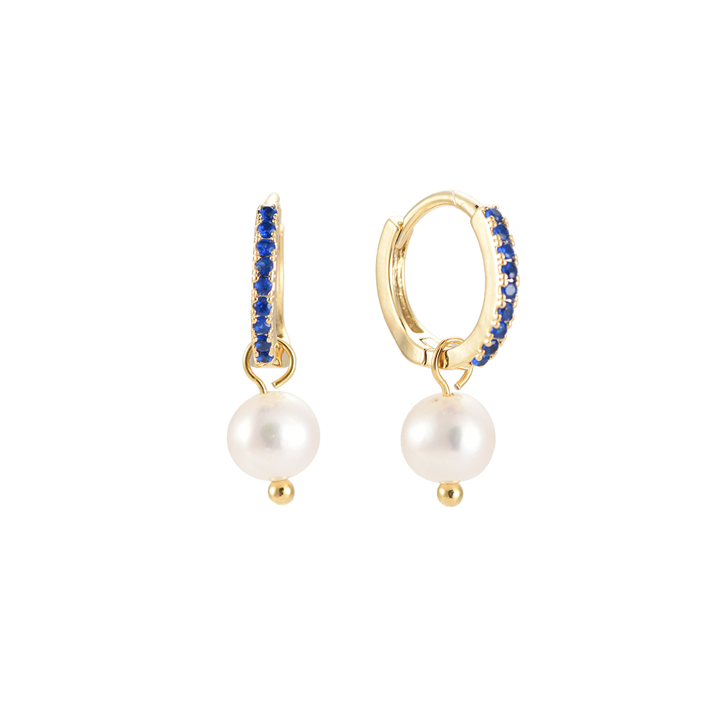 Fine Single Round Pearl Plated Earrings