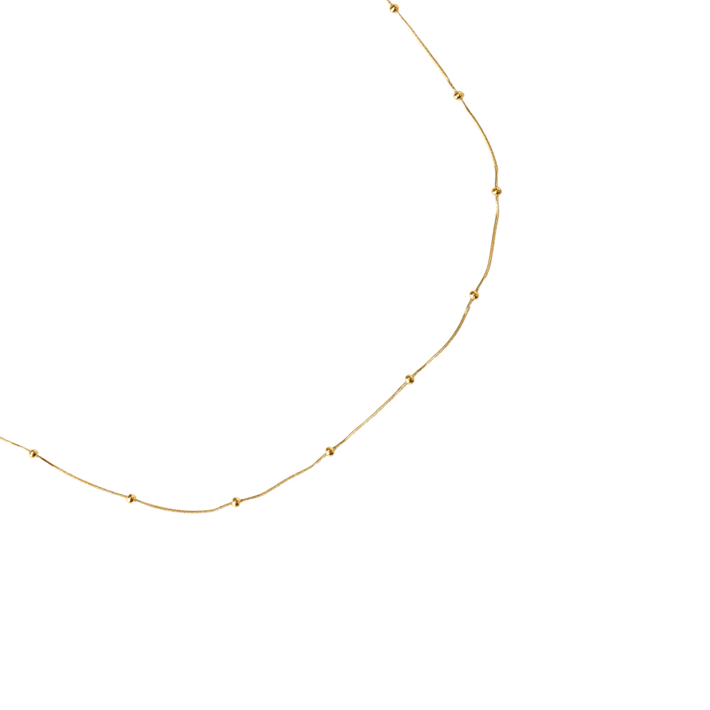 Simple Small Beads Edelstahl Halskette