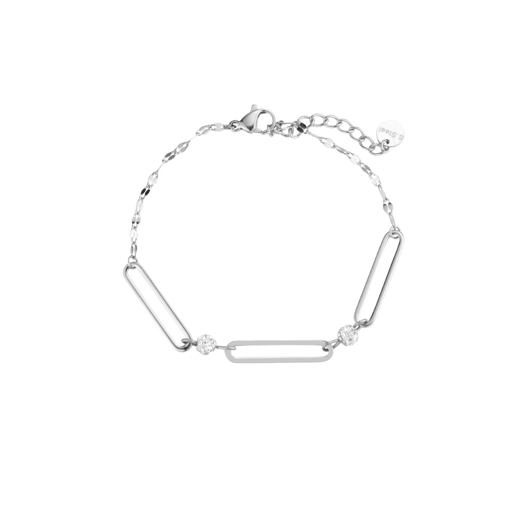 Dazzling Balls in Chain Stainless Steel Bracelet