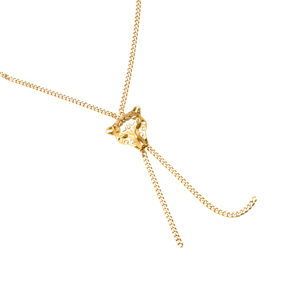 Golden Leopard Stainless Steel Necklace