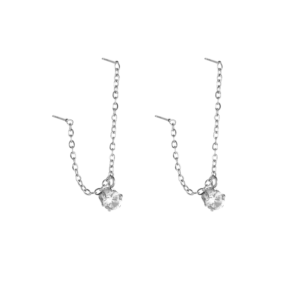 Tennis Double Threaders Stainless Steel Earchain