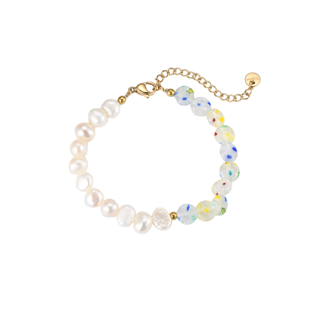 Augusta Half Beads Half Pearl Bracelet