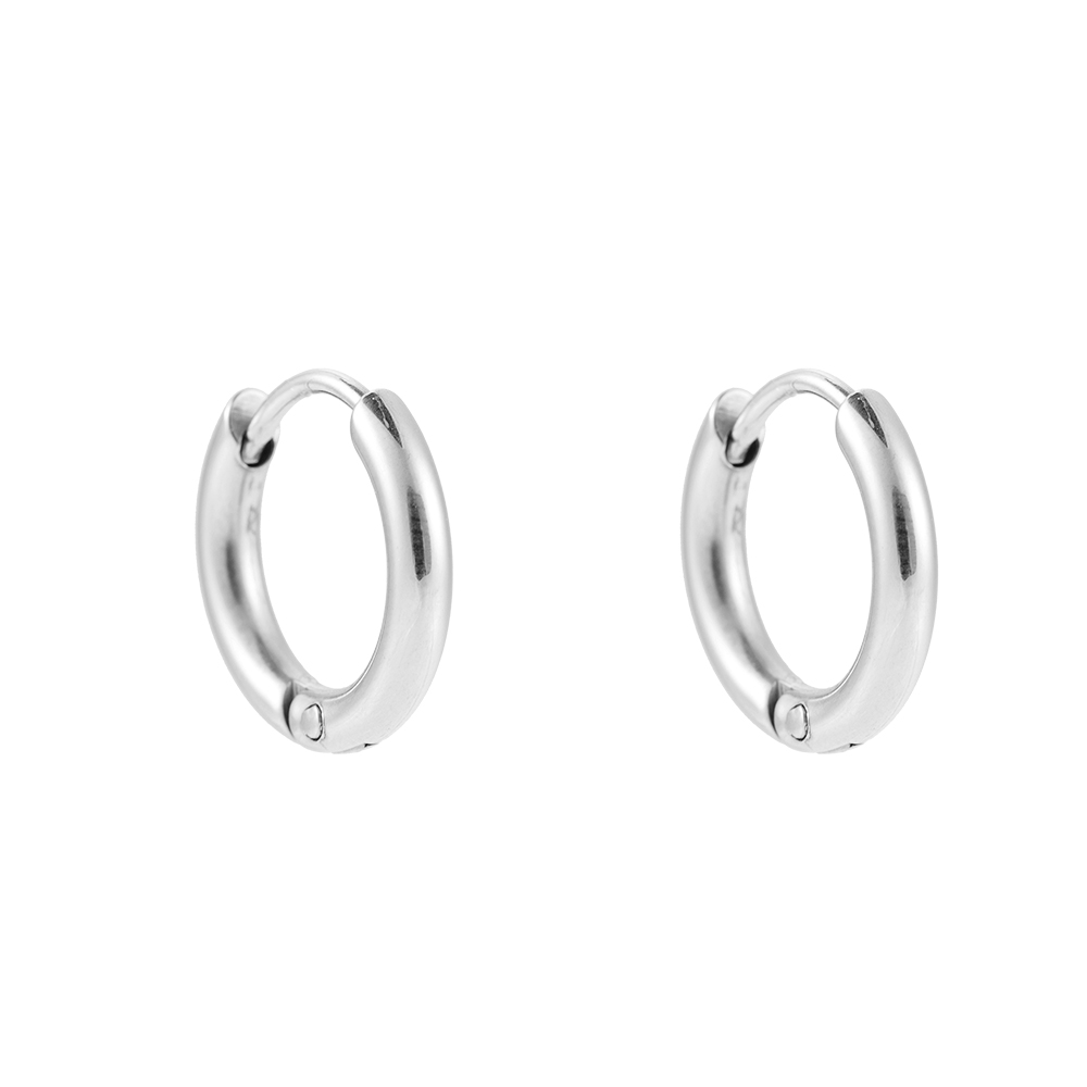 Simple 1.4 cm  Stainless Steel Earring