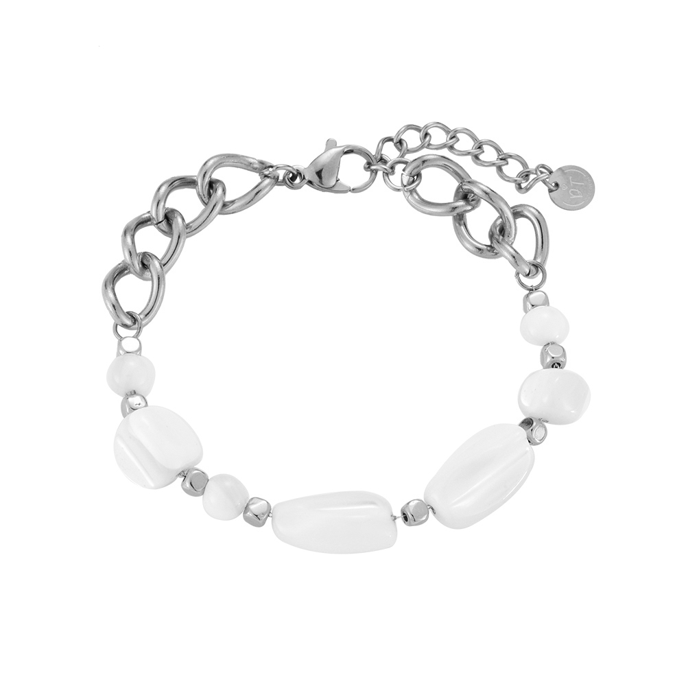 Stone Chain Stainless Steel Bracelet